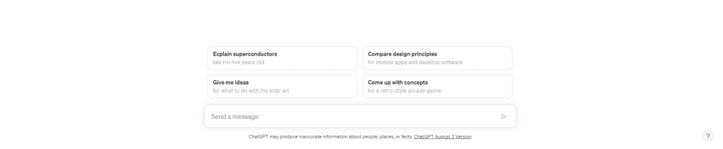 Nowości w ChatGPT - przykładowe prompty na ekranie głównym