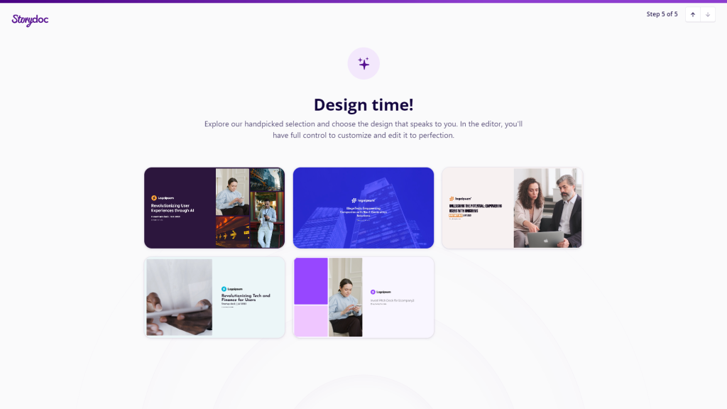 Szablony prezentacji Storydoc - kreator AI prezentacji online
