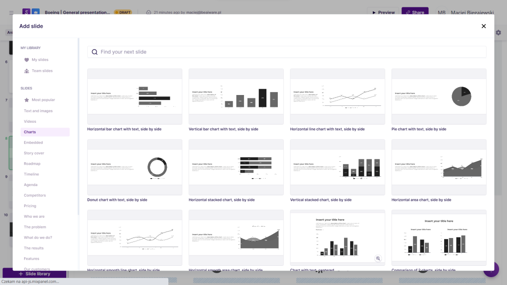 Storydoc - biblioteka elementów prezentacji w kreatorze prezentacji AI