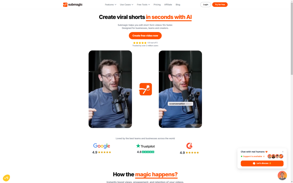 Jak dodać napisy do filmu z pomocą AI? – recenzja Submagic
