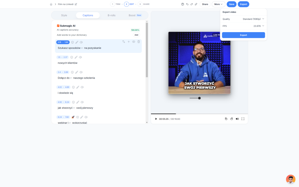 Jak dodać napisy do filmu za pomocą Submagic?