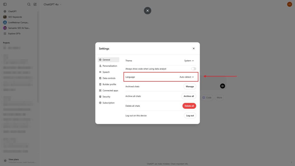 Jak zmienić język ChatGPT na polski?